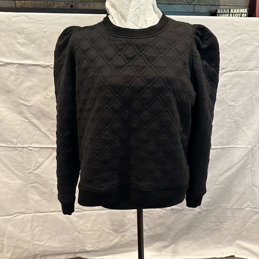 Tuckernuck Sport Quilted Puff Sleeve Sweatshirt Sz xl